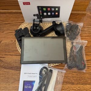 Black Car Stereo Receiver with Smart Screen